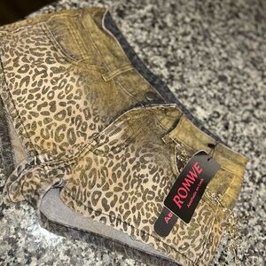 ROMWE Animal Print Women Jeans - Brown and Tan